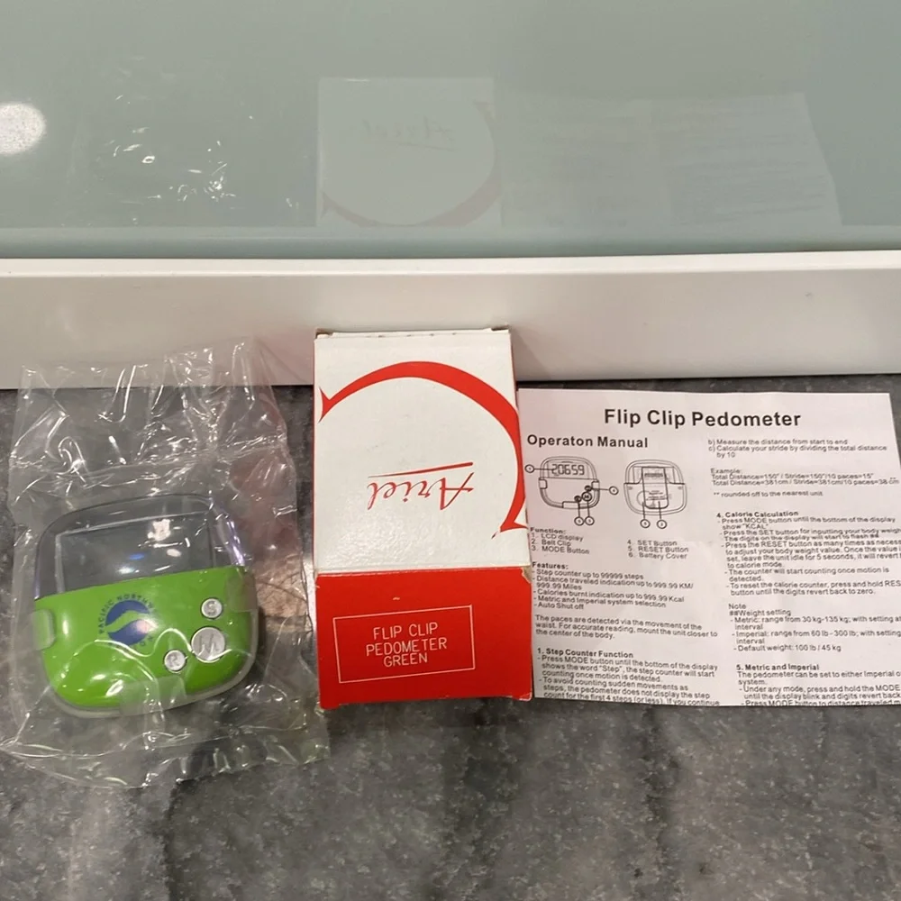 Green Pedometer New in Box